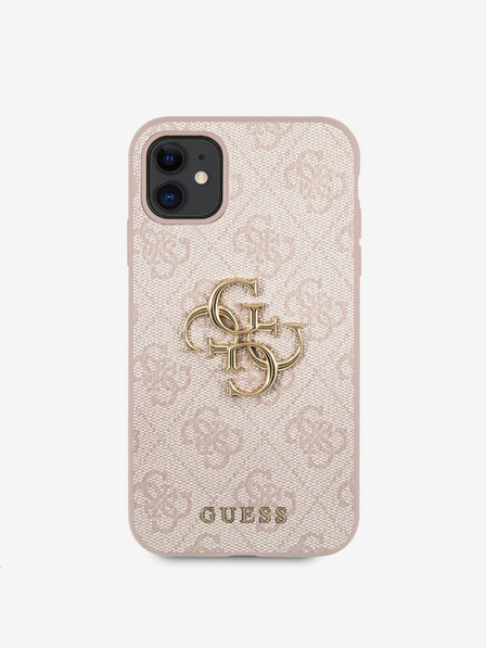 Guess Guess PU 4G Metal Logo Zadní Kryt pro iPhone 11 Pink