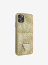 Guess Guess Rhinestones Triangle Metal Logo Kryt pro iPhone 11 Pro Gold