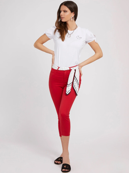 Guess Červené dámské skinny fit džíny s šátkem Guess 1981 Capri