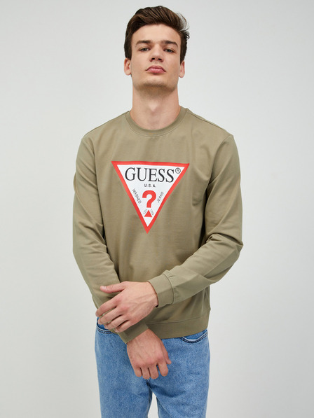 Guess Khaki pánská mikina Guess Audley
