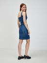Guess Modré džínové pouzdrové šaty Guess Lilamor