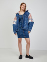 Guess Modré džínové pouzdrové šaty Guess Lilamor