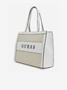 Guess Bílo-béžová dámská kabelka Guess Monique Tote