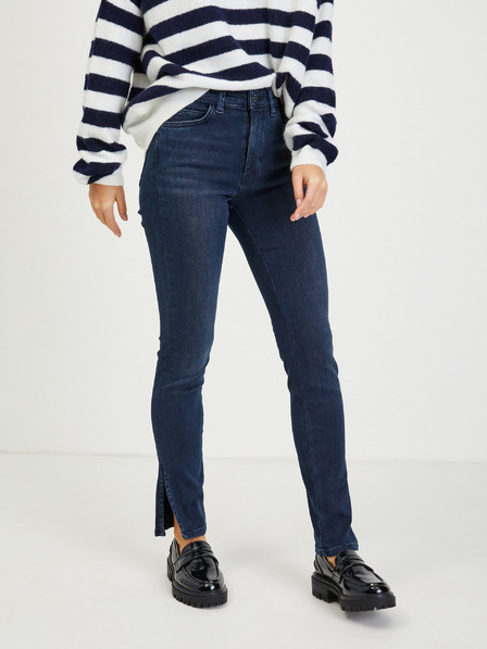 Guess Tmavě modré dámské skinny fit džíny s rozparky Guess 1981