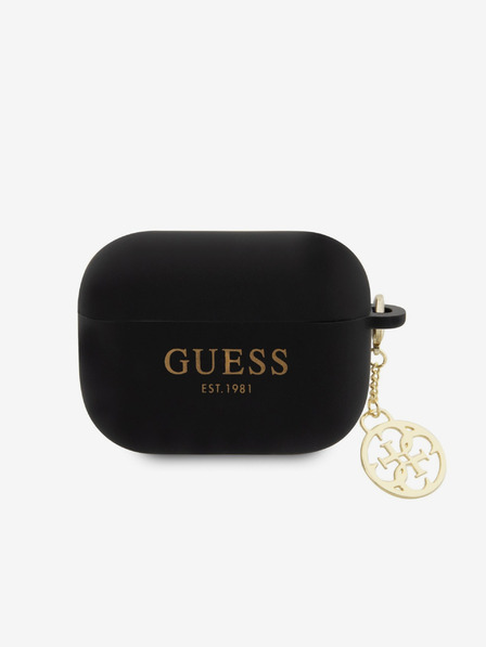 Guess Guess 4G Charm Silikonové Pouzdro pro AirPods Pro 2 Black