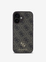 Guess Guess PU 4G Small Metal Logo MagSafe Zadní Kryt pro iPhone 16 Brown
