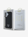Guess Guess PU Grained Triangle Logo Zadní Kryt pro iPhone 16 Black
