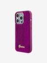 Guess Guess Sequin Script Logo Zadní Kryt pro iPhone 15 Pro Max Magenta