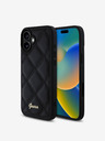 Guess Guess PU Leather Quilted Zadní Kryt pro iPhone 16 Black