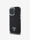 Guess Guess PU Grained Triangle Logo Zadní Kryt pro iPhone 16 Pro Black