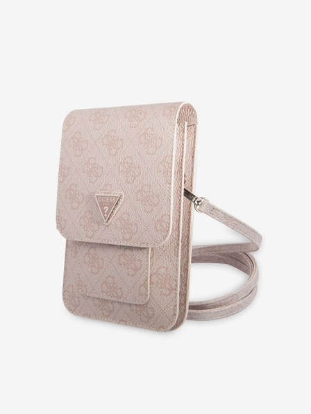 Guess Guess PU 4G Triangle Logo Taška na Telefon Pink