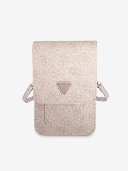 Guess Guess PU 4G Triangle Logo Taška na Telefon Pink