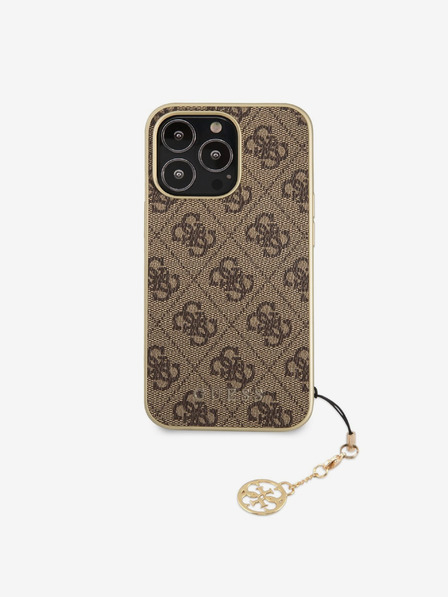 Guess Guess 4G Charm Zadní Kryt pro iPhone 13 Pro Brown