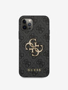 Guess Guess PU 4G Metal Logo Zadní Kryt pro iPhone 12 Pro Max Grey