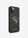 Guess Guess PU 4G Metal Logo Zadní Kryt pro iPhone 12 Pro Max Grey