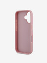 Guess Guess PU Fixed Glitter 4G Metal Logo Zadní Kryt pro iPhone 16 Pink