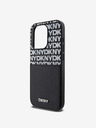 DKNY PU Leather Repeat Pattern Card Pocket Zadní Kryt pro iPhone 14 Pro Black DKNY