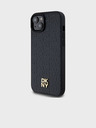 DKNY PU Leather Repeat Pattern Stack Logo Magsafe Zadní Kryt pro iPhone 13 Black DKNY