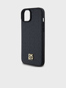 DKNY PU Leather Repeat Pattern Stack Logo Magsafe Zadní Kryt pro iPhone 13 Black DKNY