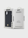 DKNY PU Leather Repeat Pattern Stack Logo Magsafe Zadní Kryt pro iPhone 13 Black DKNY