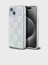 DKNY Liquid Glitter Checkered Pattern Zadní Kryt pro iPhone 15 Transparent DKNY