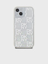 DKNY Liquid Glitter Checkered Pattern Zadní Kryt pro iPhone 15 Transparent DKNY