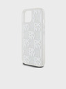 DKNY Liquid Glitter Checkered Pattern Zadní Kryt pro iPhone 15 Transparent DKNY