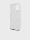 DKNY Liquid Glitter Checkered Pattern Zadní Kryt pro iPhone 15 Transparent DKNY