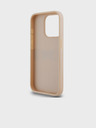 DKNY PU Leather Repeat Pattern Tonal Stripe Zadní Kryt pro iPhone 14 Pro Max Pink DKNY