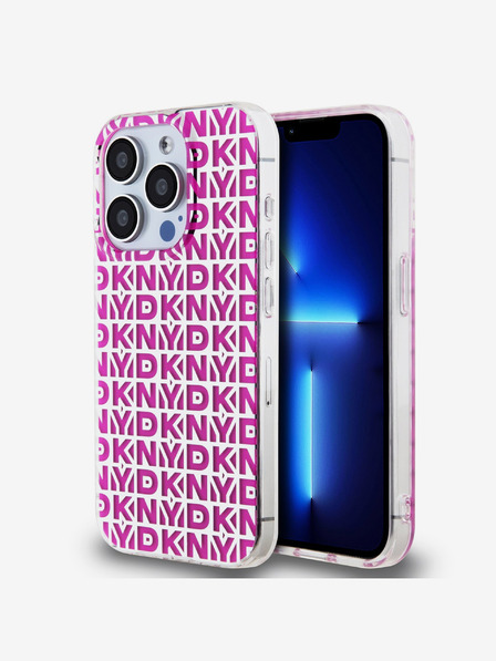DKNY PC/TPU Repeat Pattern Zadní Kryt pro iPhone 15 Pro Max Pink DKNY