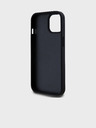 DKNY PU Leather Repeat Pattern Tonal Stripe Zadní Kryt pro iPhone 15 Black DKNY