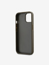DKNY PU Leather Stack Logo Wrist Strap Zadní Kryt pro iPhone 14 Brown DKNY