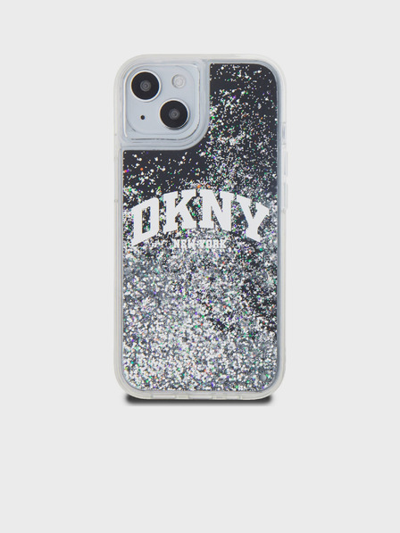 DKNY Liquid Glitter Arch Logo Zadní Kryt pro iPhone 11 Black DKNY