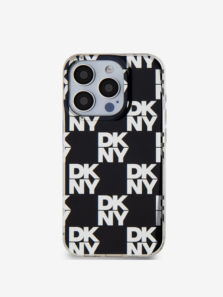 DKNY PC/TPU Checkered Pattern Zadní Kryt pro iPhone 15 Pro Max Black DKNY