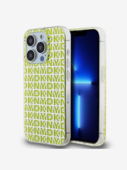 DKNY PC/TPU Repeat Pattern Zadní Kryt pro iPhone 15 Pro Max Yellow DKNY