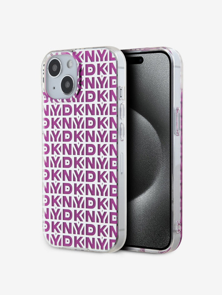 DKNY PC/TPU Repeat Pattern Zadní Kryt pro iPhone 15 Pink DKNY