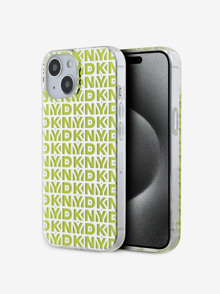 DKNY PC/TPU Repeat Pattern Zadní Kryt pro iPhone 15 Yellow DKNY
