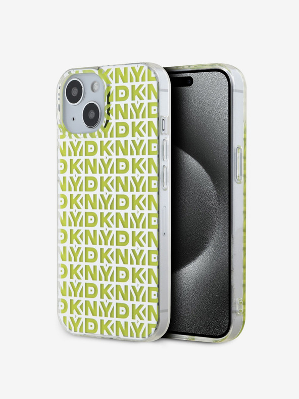 DKNY PC/TPU Repeat Pattern Zadní Kryt pro iPhone 15 Yellow DKNY