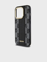 DKNY PU Leather Checkered Pattern Magsafe Zadní Kryt pro iPhone 15 Pro Black DKNY