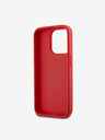 DKNY PU Leather Stack Logo Wrist Strap Zadní Kryt pro iPhone 15 Pro Max Red DKNY