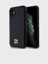 DKNY PU Leather Repeat Pattern Stack Logo Magsafe Zadní Kryt pro iPhone 11 Black DKNY