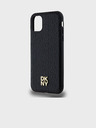 DKNY PU Leather Repeat Pattern Stack Logo Magsafe Zadní Kryt pro iPhone 11 Black DKNY