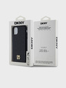 DKNY PU Leather Repeat Pattern Stack Logo Magsafe Zadní Kryt pro iPhone 11 Black DKNY