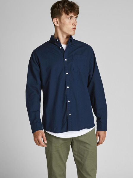 Jack & Jones Tmavě modrá košile Jack & Jones Oxford