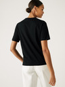 Marks & Spencer Černé dámské bavlněné basic tričko Marks & Spencer