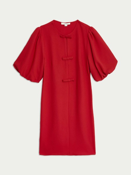 Marks & Spencer Mini šaty sloupového střihu s ozdobnou mašlí Marks & Spencer červená