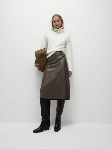 Marks & Spencer Texturovaný svetr z měkoučké příze s rolákovým límcem Marks & Spencer béžová