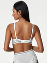 Marks & Spencer Bílá dámská push-up podprsenka s krajkou Marks & Spencer Cleo