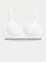 Marks & Spencer Bílá dámská push-up podprsenka s krajkou Marks & Spencer Cleo