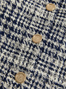 Marks & Spencer Tmavě modré dámské zkrácené kostkované sako Marks & Spencer